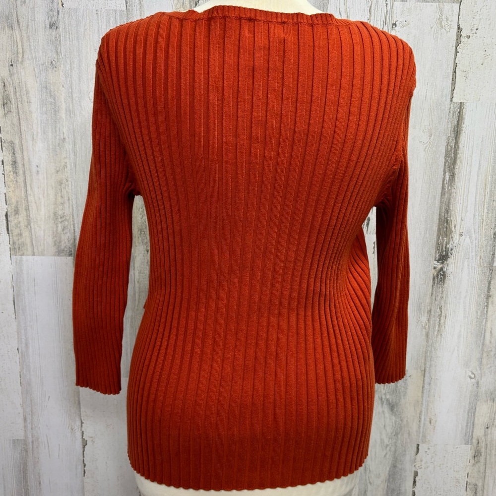 RQT‎ Rust Orange Ribbed Sweater - Picture 5 of 8
